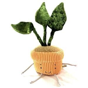 Bunnies By The Bay Windowsill Monstera Plush Plant 11" Corduroy Pot Decor Gift